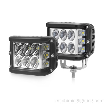 12-24V cuadrado 3.8 pulgadas 45W Luz de trabajo LED minero con luces laterales Luz de trabajo LED de camión no
